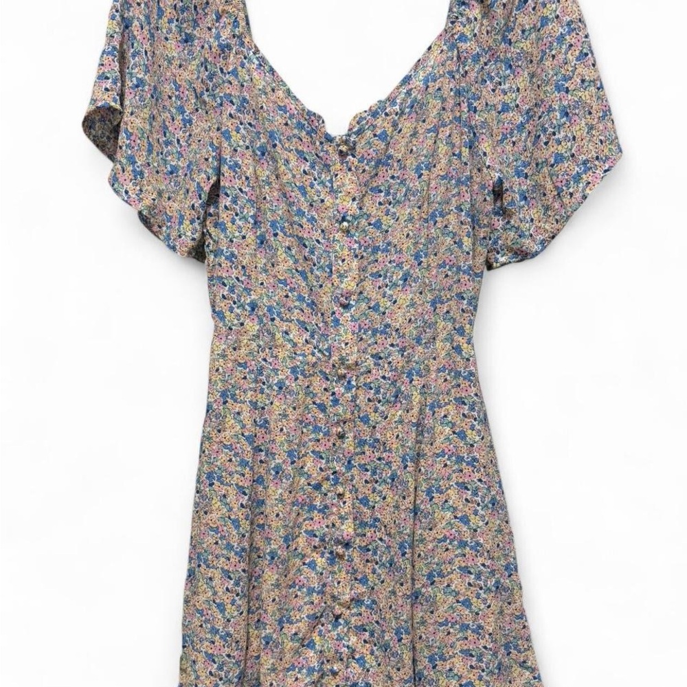 Sienna Sky Floral Midi Dress in Blue, Pink, Cream, Green